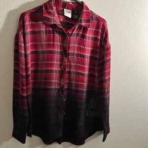 Women’s Harley Davidson ombre plaid shirt